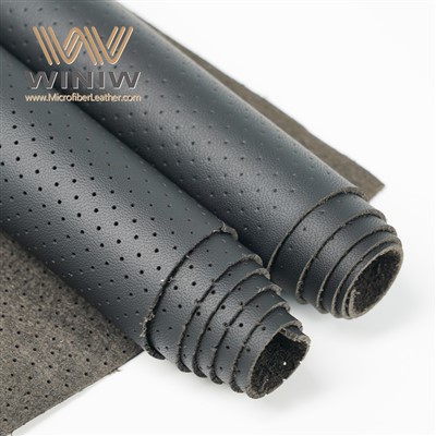 material automotivo vegano perfurado do couro do plutônio de 1mm Microfiber